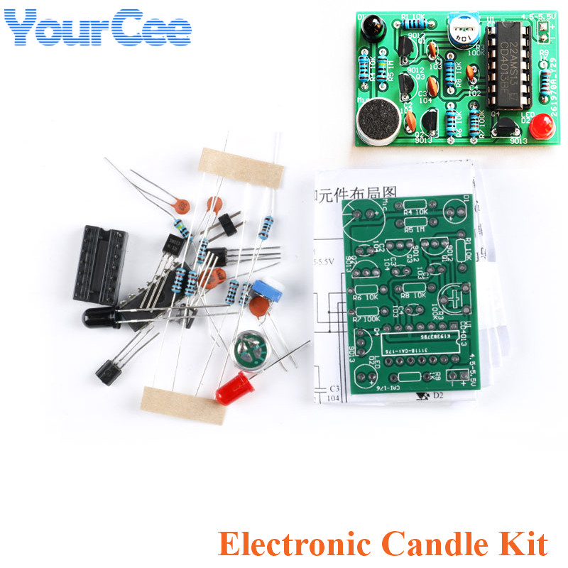 Diy Analog Electronics - Analoge Elektronische Kaarslichten Blaas Controle Simulatie