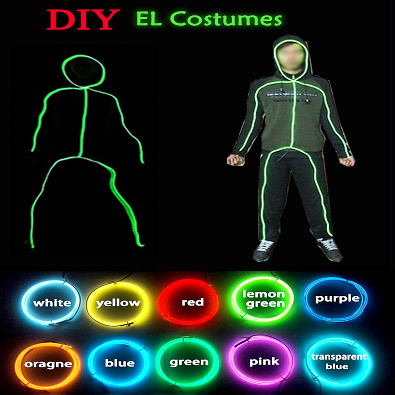 Diy Electronics Wire - Cosplay Matchstick Men-kostuums DIY Gloeiende kostuums