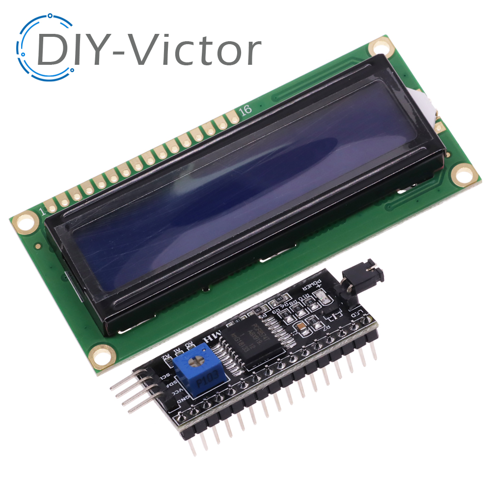 I2C Lcd Display - 1602 16x2 HD44780 Voor Arduino Karakter