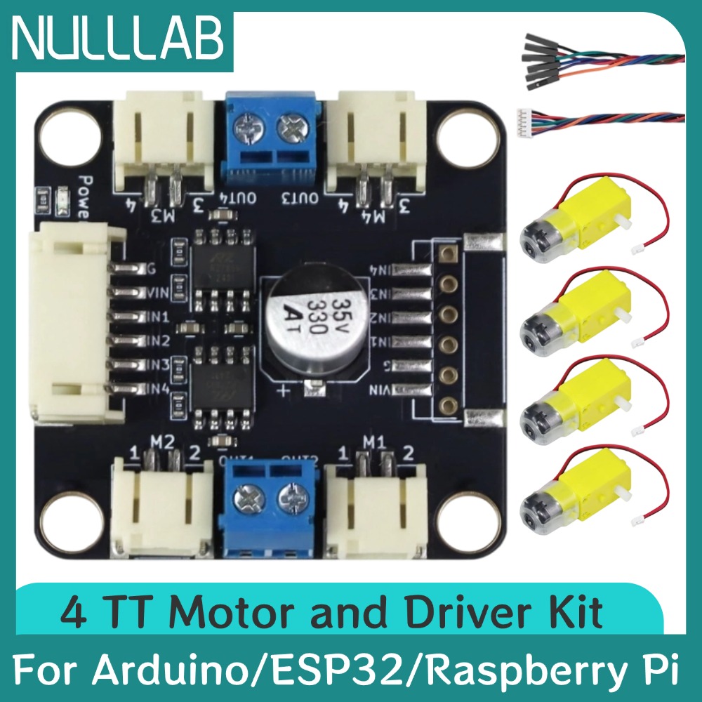 L298N Motor Driver - 4 TT Motor en Driver Kit