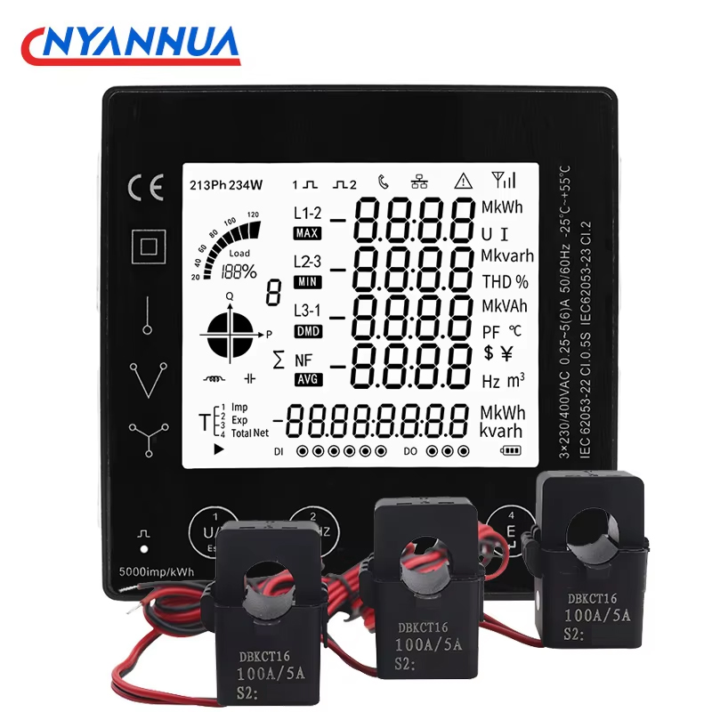 Diy Electronics Store - 3 Fase Energieverbruiksmeter Smart KWh Elektrische
