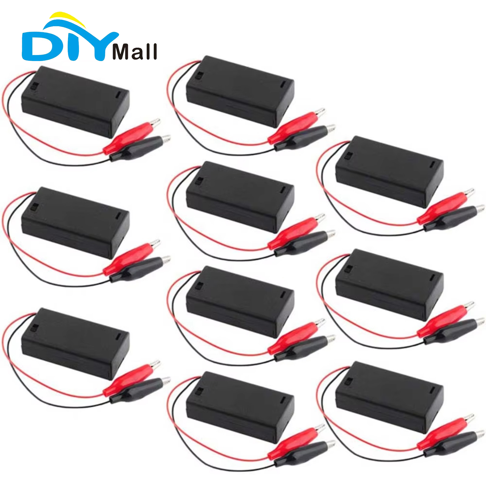 Diy Innovative Electronics - 10 sets AA-batterijdoosjes met schakelaar en