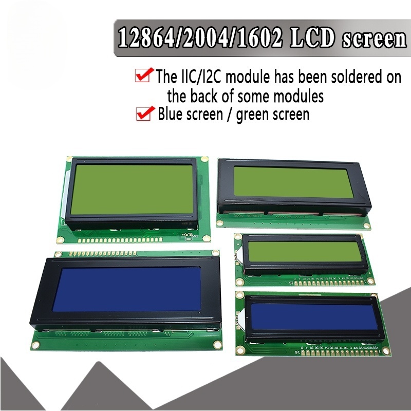 I2C Lcd Display - LCD 1602 2004 Module Blauw Groen