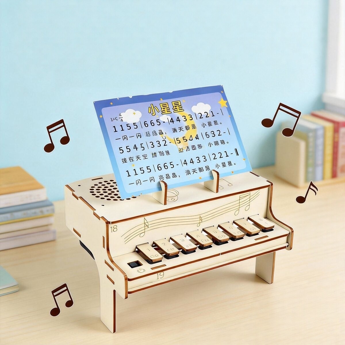 Diy Electronics Kits For Adults - DIY houten elektronische pianomodel STEM-montagekit Natuurkunde