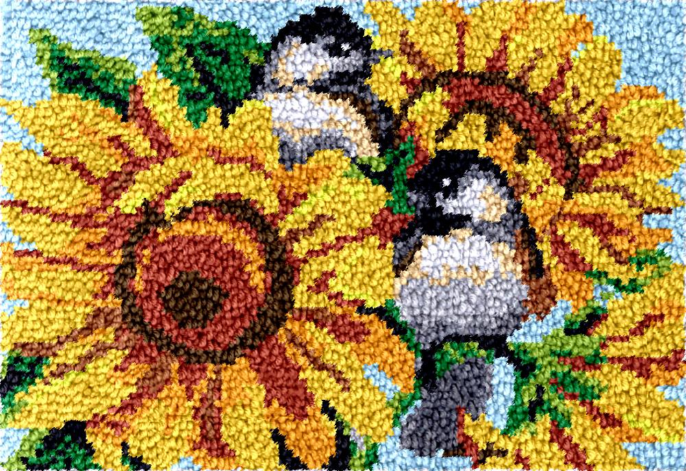 Diy Electronics Kits For Adults - Klinkhaak Tapijt Kits vogels en zonnebloemen