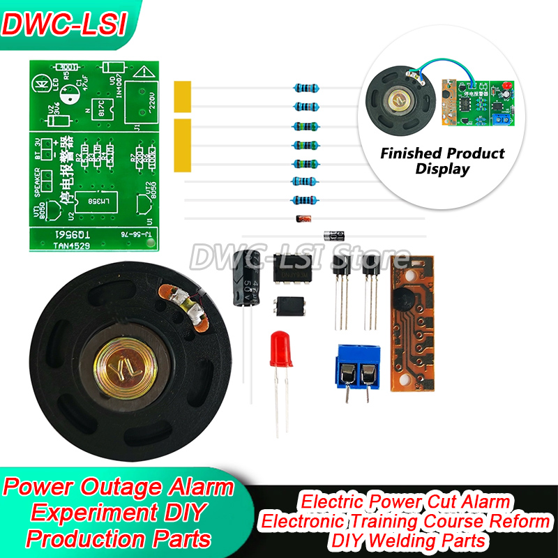 Diy Electronics Course - Stroomuitvalalarm Experimentele kit Stroomuitvalalarm Elektronische trainingscursus