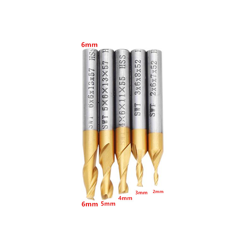 5 Stuks 2 Fluit Eindfrees HSS  - Diy Cnc Router Electronics recensie en prijs