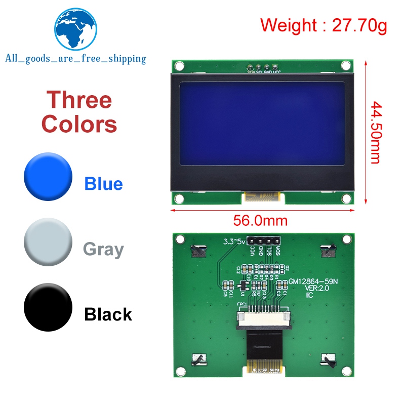 1/3 STKS 12864 IIC LCD Module  - I2C Lcd Display recensie en prijs